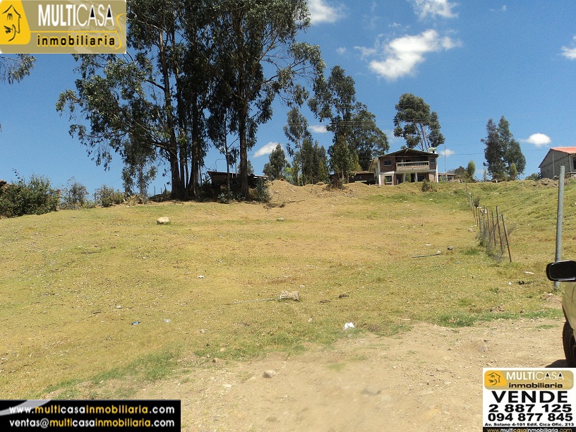 Venta de terreno a crédito (972,76m2) en la parroquia Sinincay sector Mayancela Cuenca Ecuador