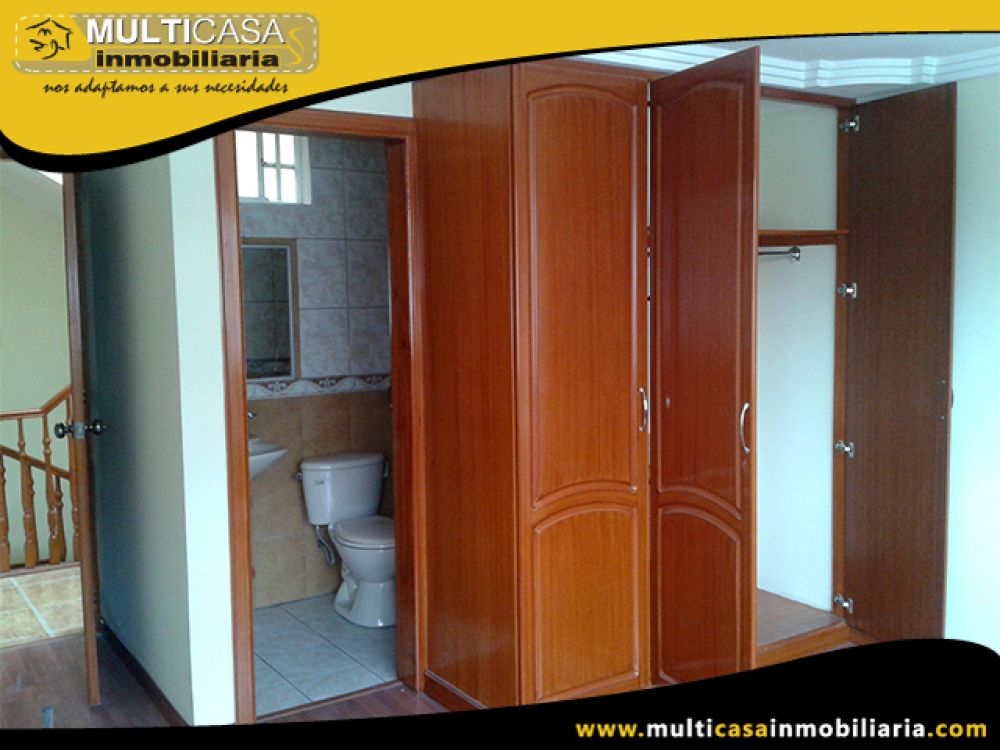 Venta de Hermosa Casa a crédito de tres pisos, Garaje tres vehículos Sector Totoracocha  Cuenca-Ecuador