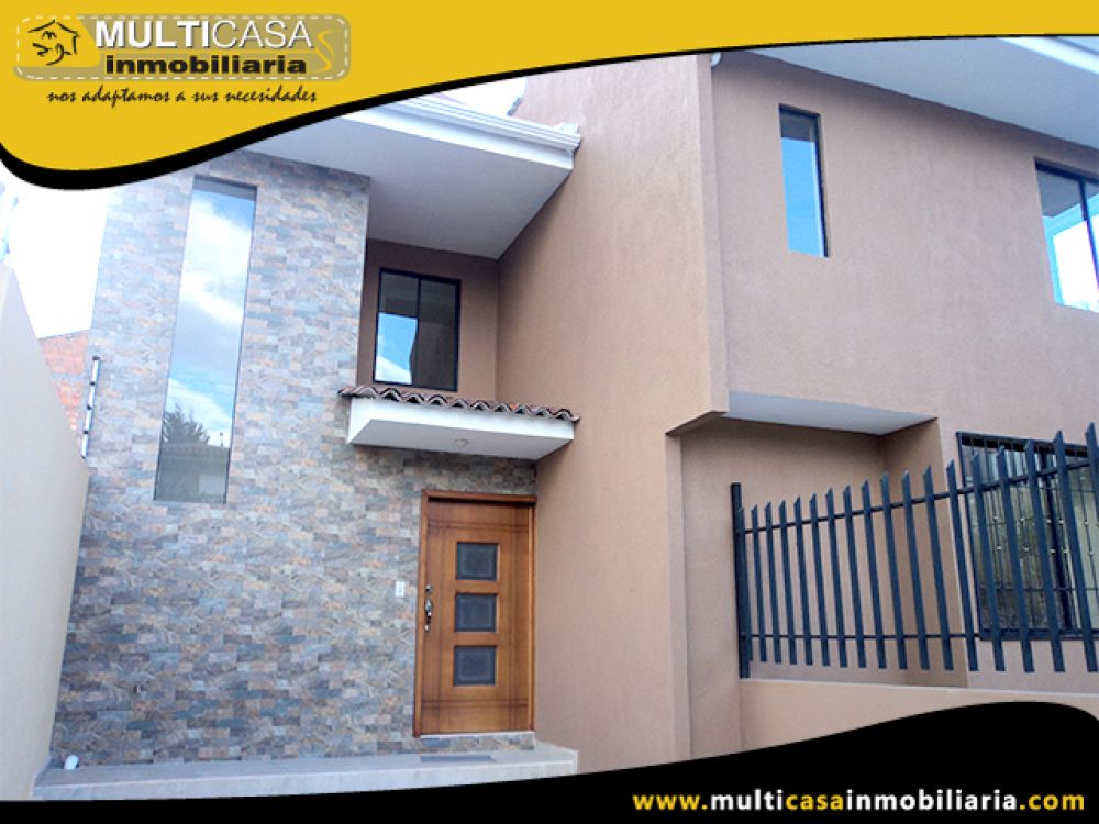 Venta a crédito de Hermosa Casa Por Estrenar con Garaje para dos vehículos Sector El Tejar Cuenca-Ecuador