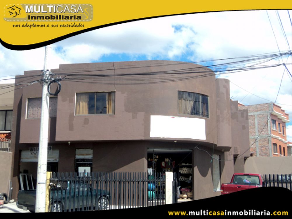 Venta a Crédito Hermosa casa Comercial cómoda y acogedora ubicada en buen Sector de Totoracocha Cuenca-Ecuador