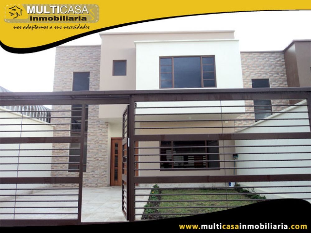Venta a crédito Hermosa casa por estrenar espacio verde, patio y garaje para 2 vehículos Sector Racar Cuenca-Ecuador