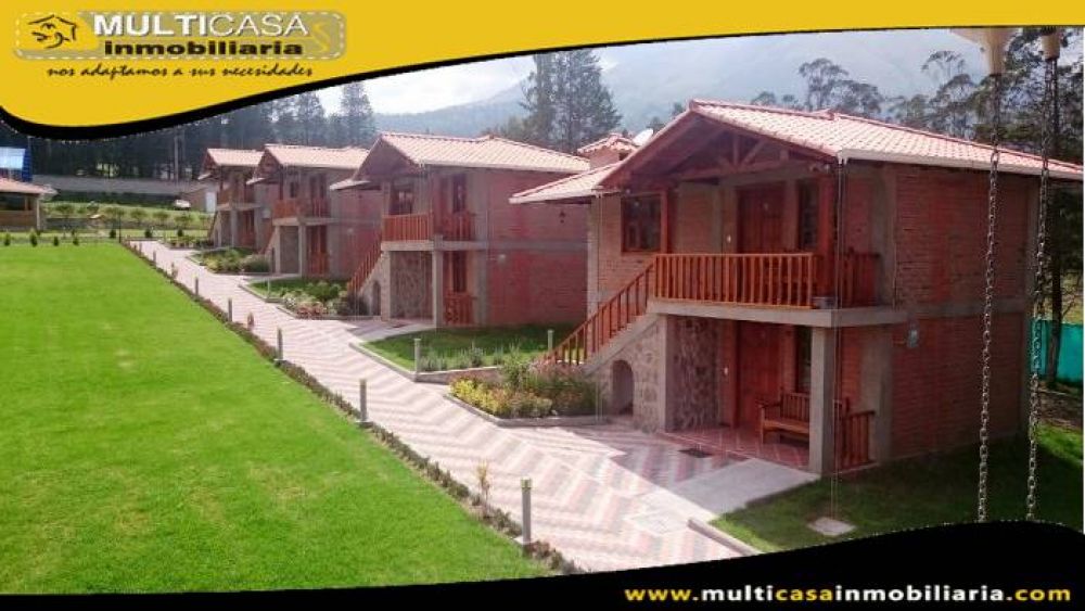 Hostería en Venta a Crédito de seis cabañas Sector San Luis de Caranqui Ibarra-Ecuador