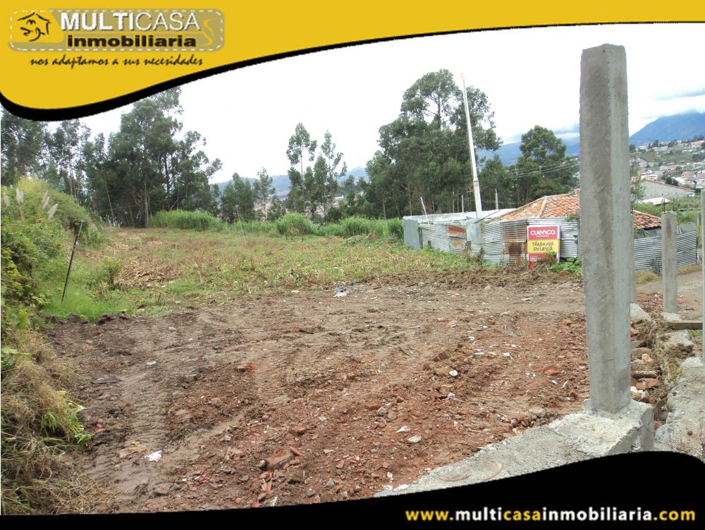 Terreno en Venta a Crédito trapezoidal Sector Miraflores Cuenca-Ecuador