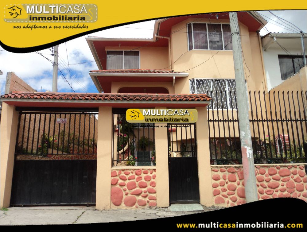 Casa en Venta con Local comercial a crédito Sector Miraflores Cuenca-Ecuador