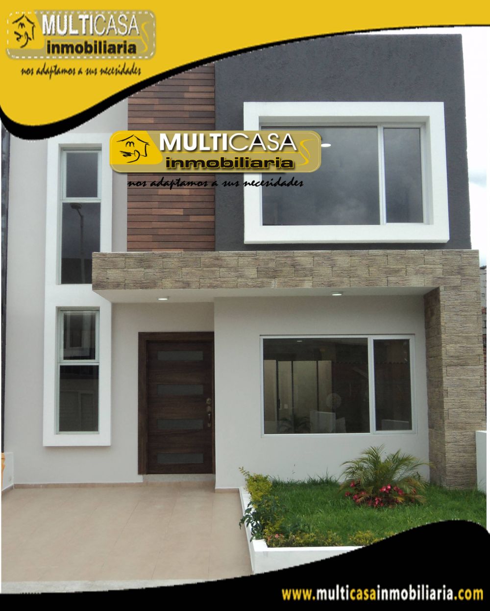 Venta de Hermosa casa en Ciudadela Privada a Crédito por estrenar con patio y espacio verde Sector Colegio Sudamericano Cuenca-Ecuador