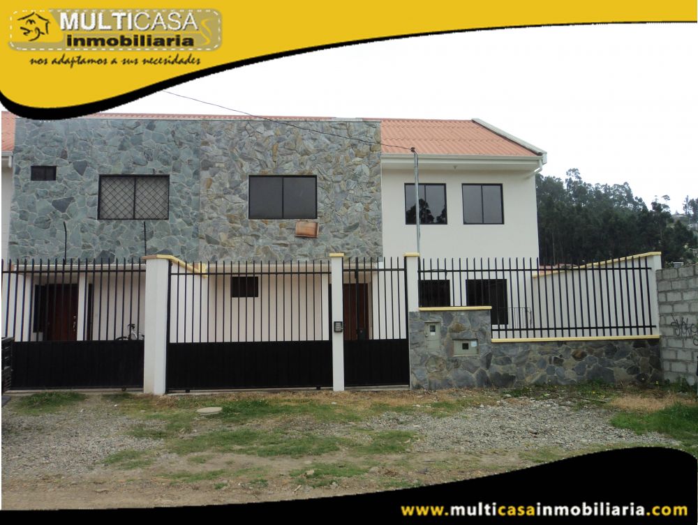 Casa en Venta a Crédito por estrenar Sector Colegio Borja Cuenca-Ecuador