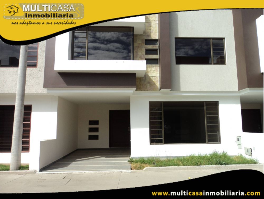 Casa en Venta a Crédito en Condominio con espacio verde Sector Ricaurte Cuenca-Ecuador