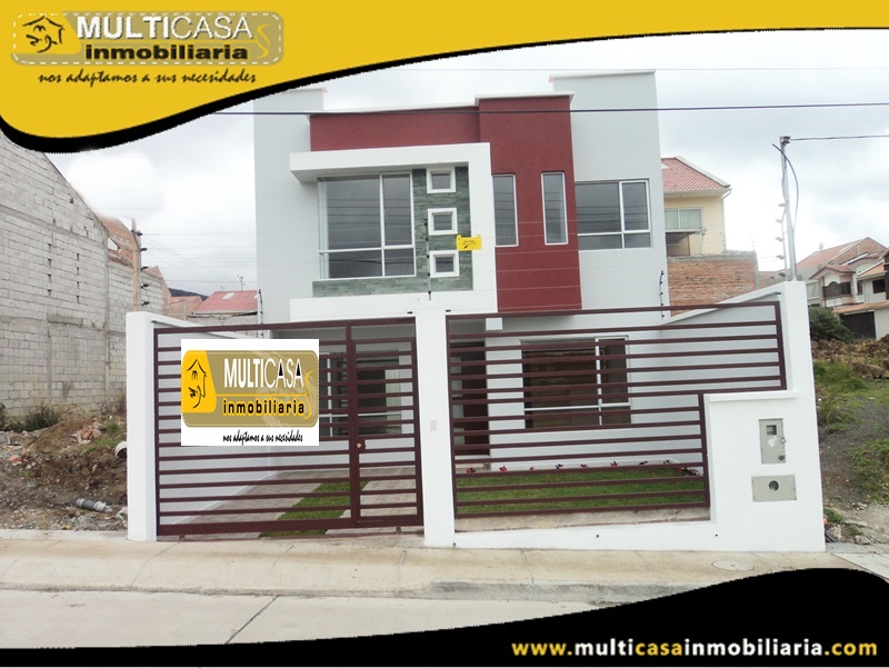Casa en Venta a Crédito con Cuatro Dormitorios Sector Racar Cuenca -Ecuador