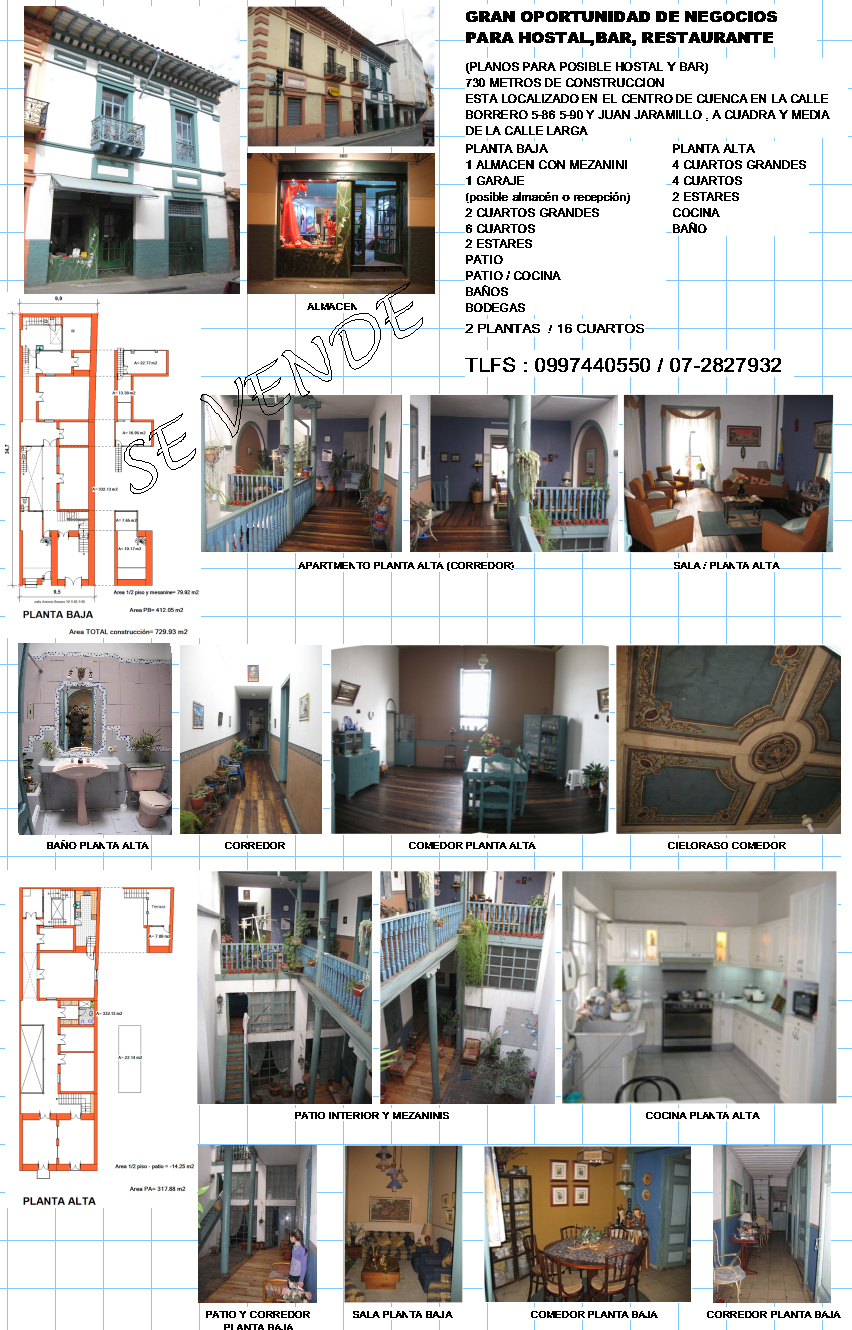 Casa Comercial (posibilidad Hostal) Centro de Cuenca