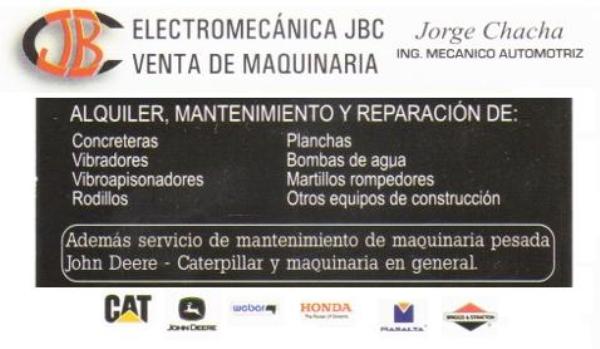 ELECTROMECANICA JBC