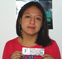 Ganadora de una entrada al concierto de Hombres G