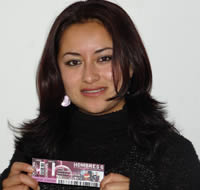Ganadora de una entrada al concierto de Hombres G
