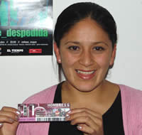 Ganadora de una entrada al concierto de Hombres G