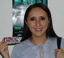 Ganadora de una entrada al concierto de Hombres G